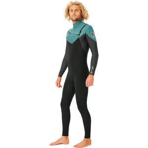 2023 Rip Curl Mens Dawn Patrol Performance 4/3mm Chest Zip Wetsuit WSM9WM - Muted Green